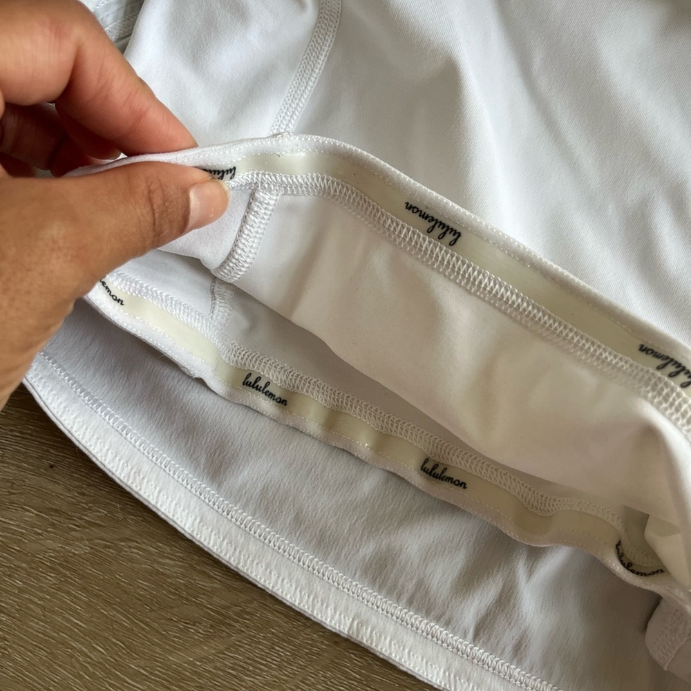 Lululemon Pace Rival Mid-Rise Skirt White SZ 8 - Picture 11 of 13